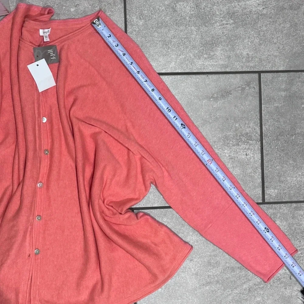 J. Jill Pure‎ Jill Cardigan Womens L Nectar NEW Cotton A-Line Sweater Oversized